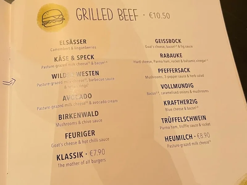 menu 2 of HANS IM GLÜCK - MÜNCHEN Tal