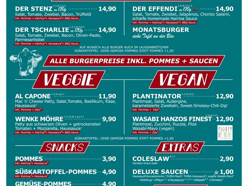 menu 0 of M.C. Müller Burger und Bar