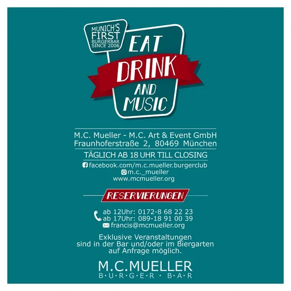 menu 2 of M.C. Müller Burger und Bar