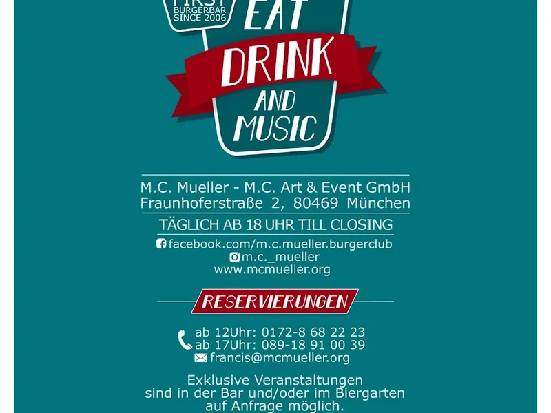 menu 2 of M.C. Müller Burger und Bar