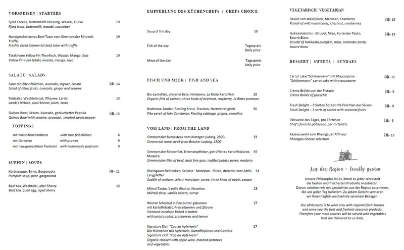 menu 0 of Restaurant Schoenemann