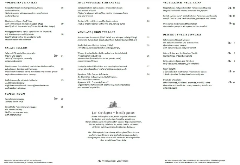 menu 1 of Restaurant Schoenemann