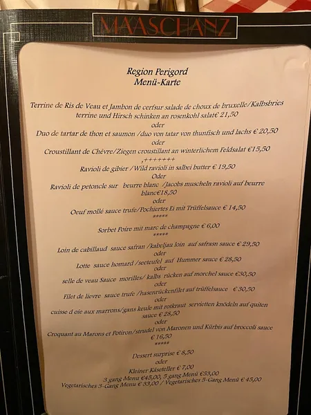 menu 0 of Maaschanz