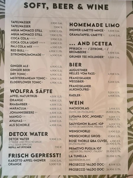 menu 0 of Café Zeitgeist