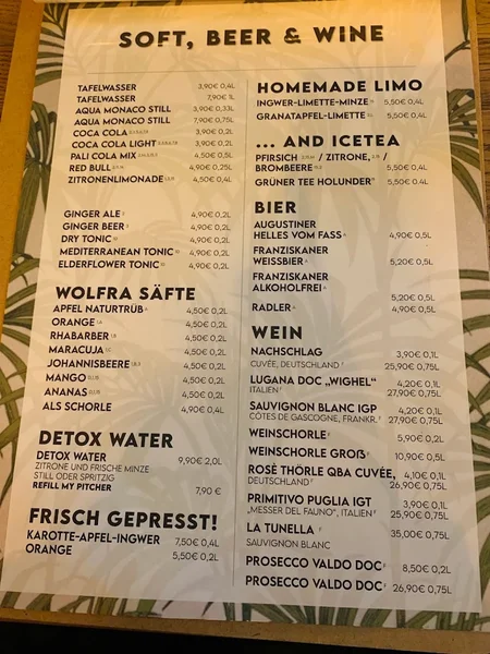 menu 1 of Café Zeitgeist