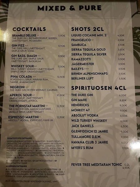 menu 2 of Café Zeitgeist