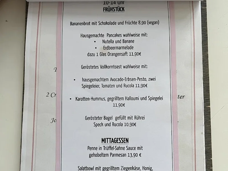 menu 2 of Café Lotti München