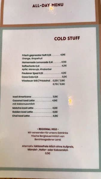 menu 2 of Mary's Coffee Club Maxvorstadt