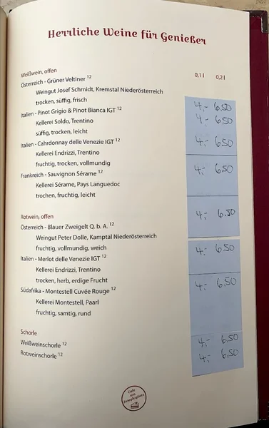 menu 0 of Café am Josephsplatz