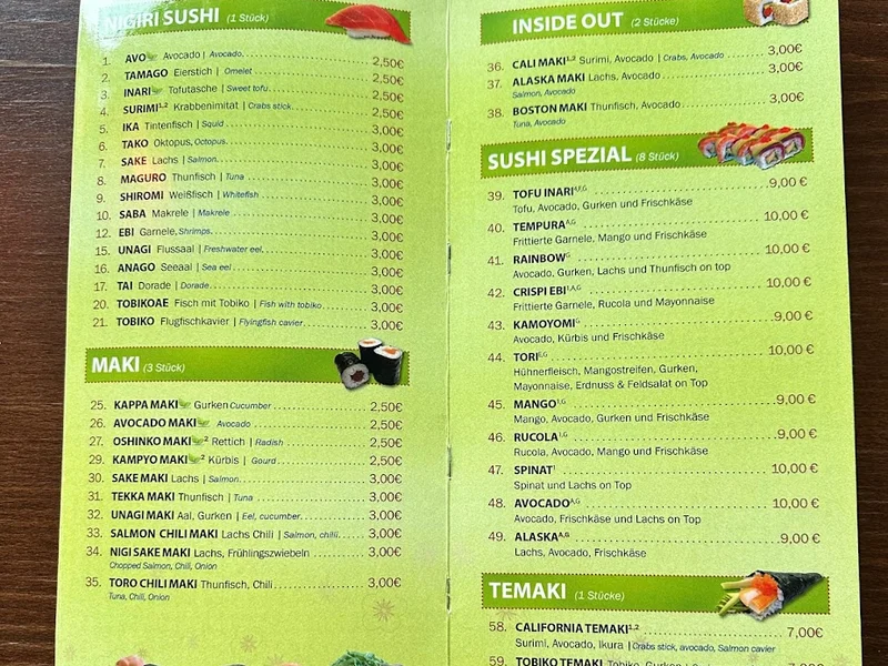 menu 1 of Little Tokyo - Asian Vegan Sushi Restaurant München