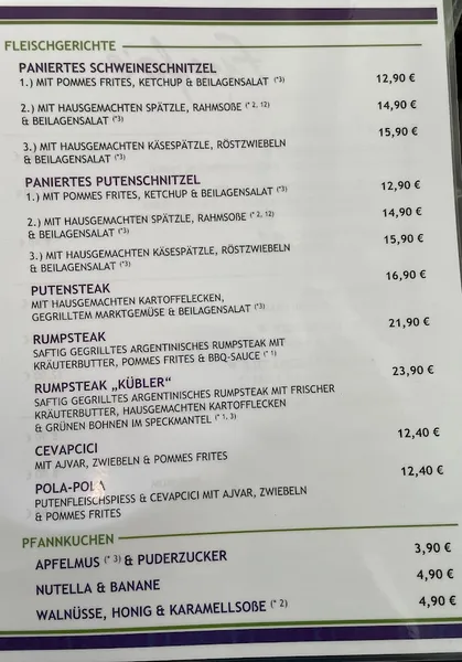 menu 0 of Funfo's Restaurant