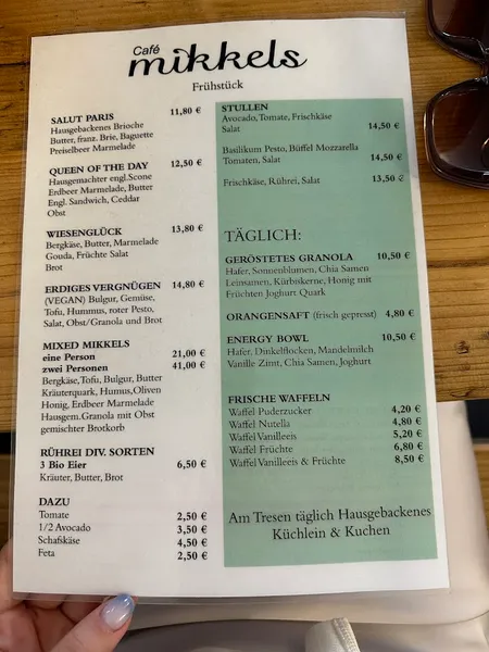 menu 0 of Café Mikkels