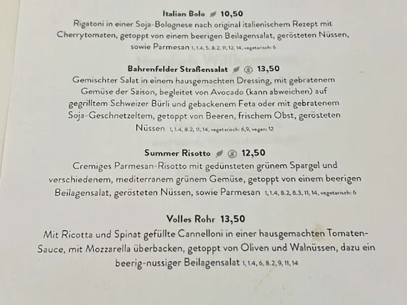 menu 1 of Bistro & Café Ivy