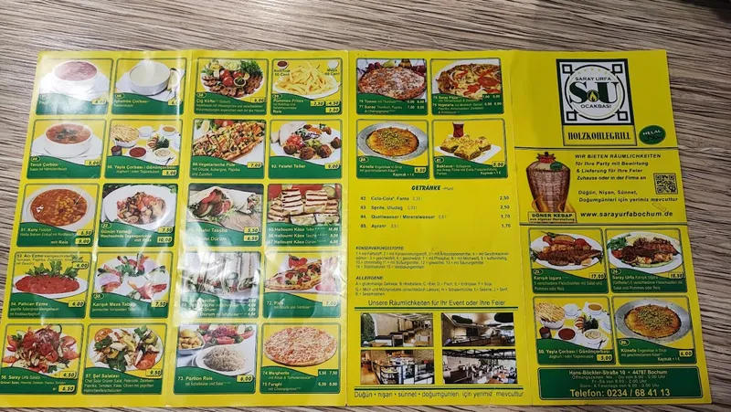 menu 0 of Urfa Saray