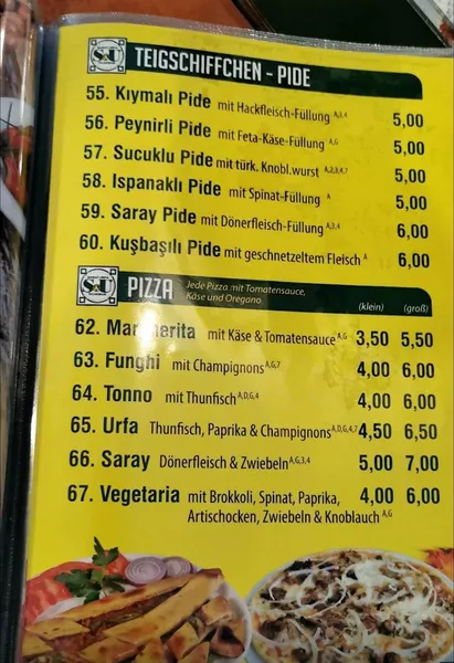 menu 1 of Urfa Saray