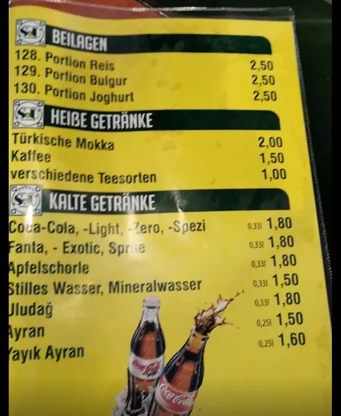 menu 2 of Urfa Saray