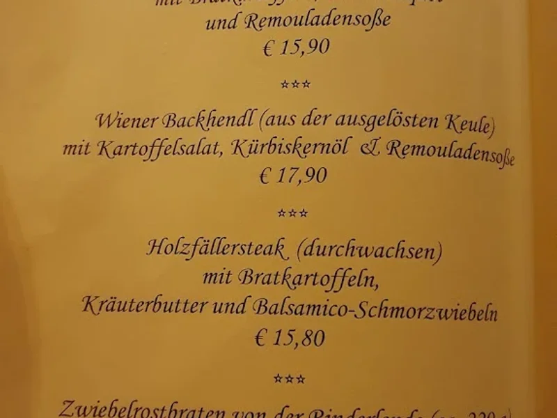 menu 0 of Tattenbach Wirtshaus & Stüberl