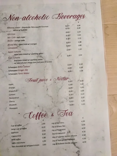 menu 2 of Leib & Seele