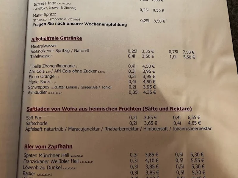 menu 1 of Zum Alten Markt
