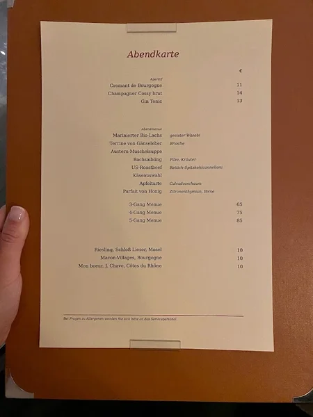 menu 1 of Louis Cuisine