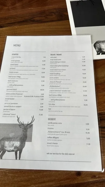 menu 1 of Restaurant Laurin Südtirol