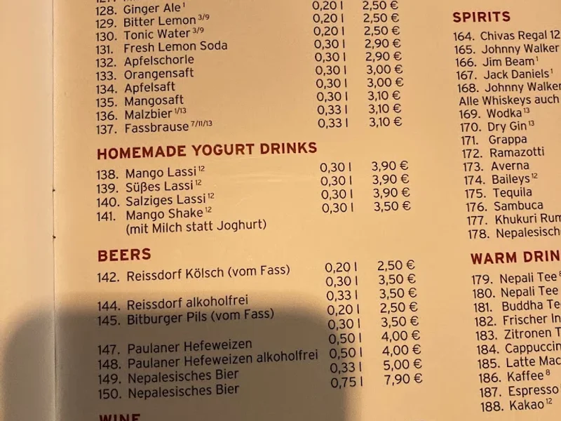 menu 0 of Buddha’s Eye Nepal Tibet Restaurant