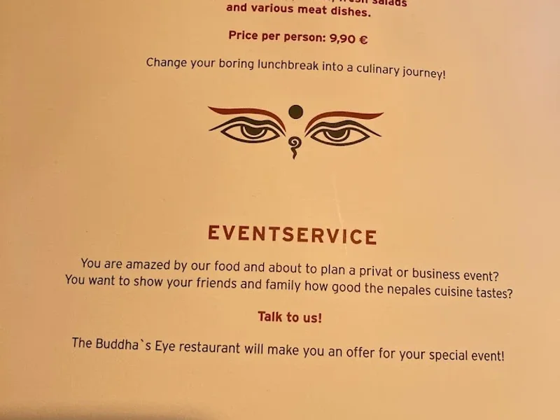 menu 1 of Buddha’s Eye Nepal Tibet Restaurant