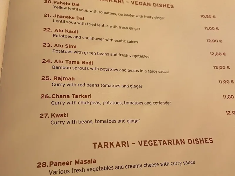 menu 2 of Buddha’s Eye Nepal Tibet Restaurant