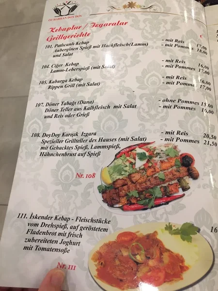 menu 1 of Öz Harran Doy Doy