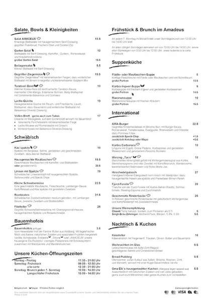 menu 1 of AMADEUS Restaurant & Bar