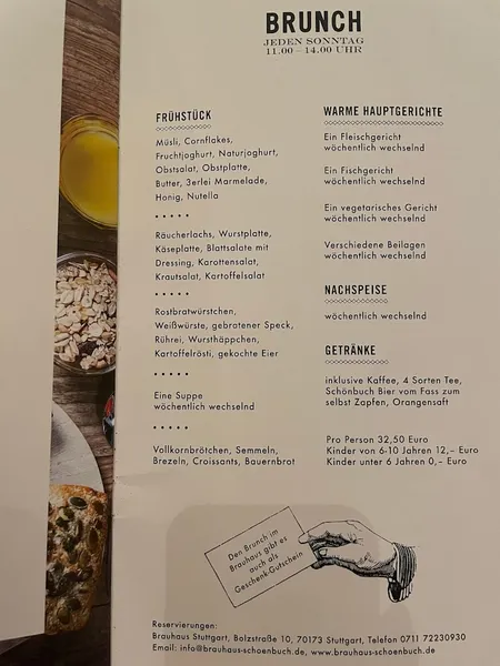menu 1 of Brauhaus Schönbuch