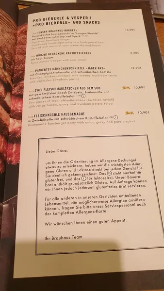 menu 2 of Brauhaus Schönbuch