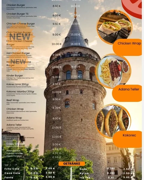 menu 1 of Burger Galata& Kokereç &Adana