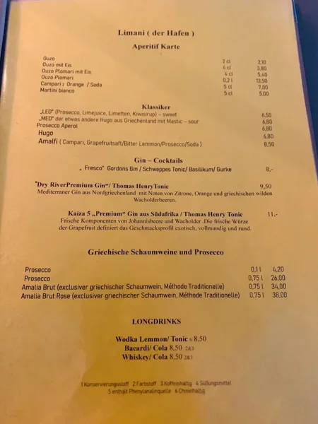 menu 0 of Taverna Limani