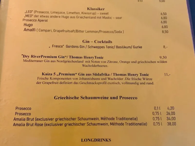 menu 0 of Taverna Limani