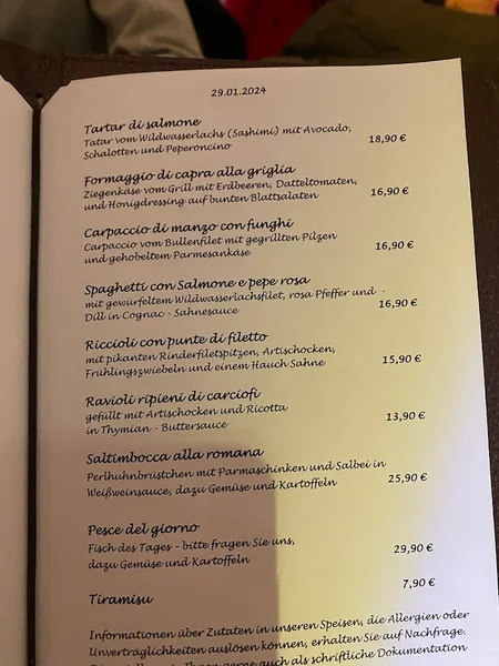 menu 0 of Vitigno