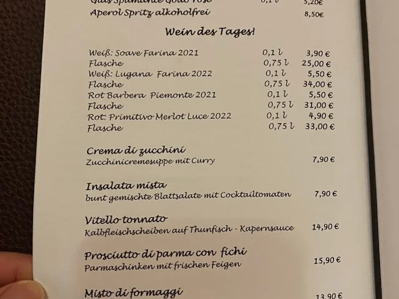 menu 1 of Vitigno