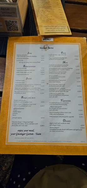 menu 2 of Giesinger Garten