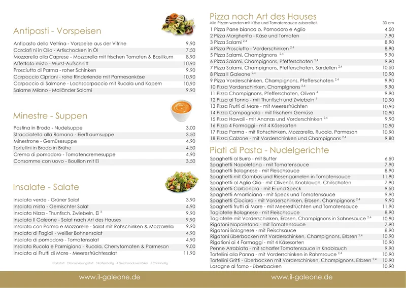 menu 0 of Ristorante Il Galeone