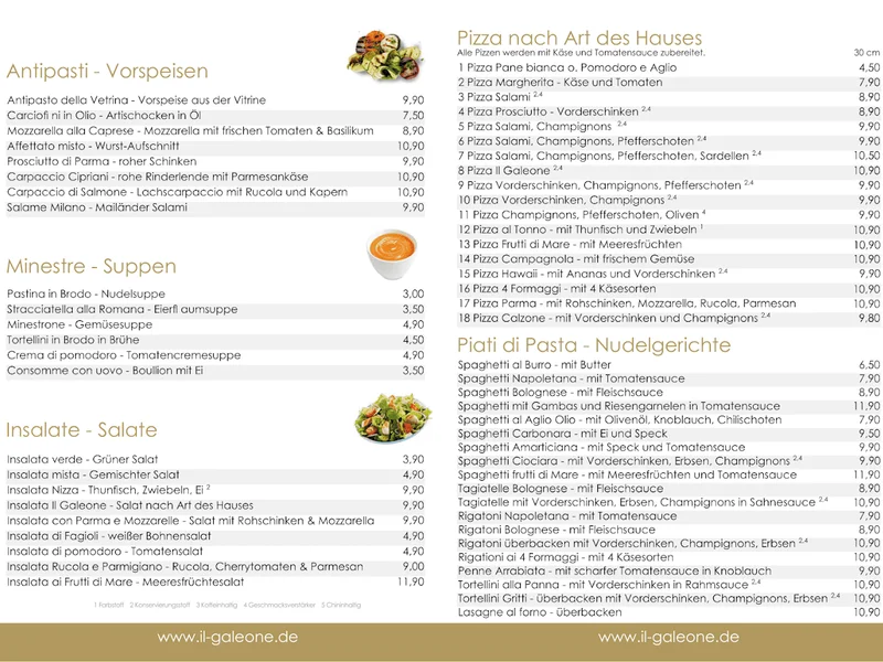 menu 0 of Ristorante Il Galeone