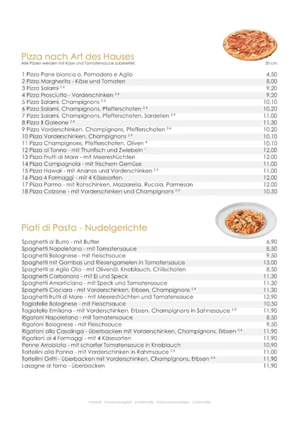 menu 1 of Ristorante Il Galeone