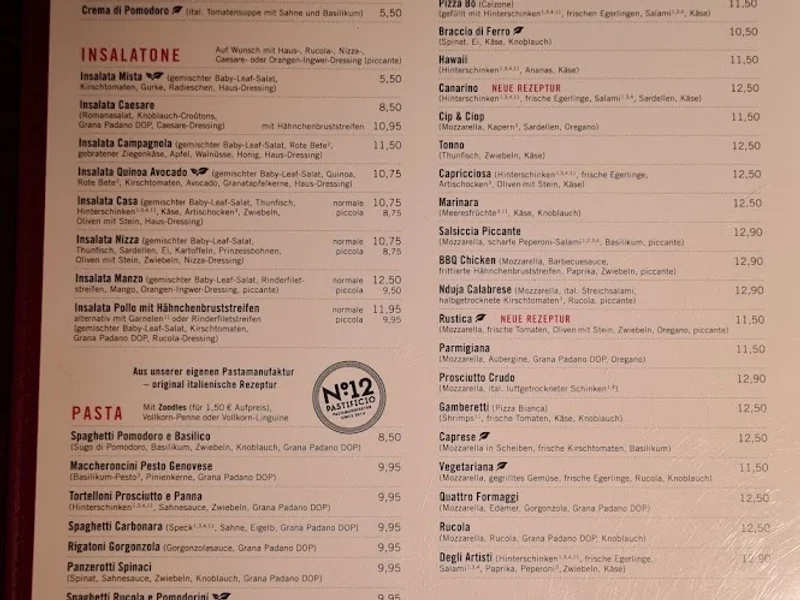 menu 0 of L'Osteria München Bogenhausen