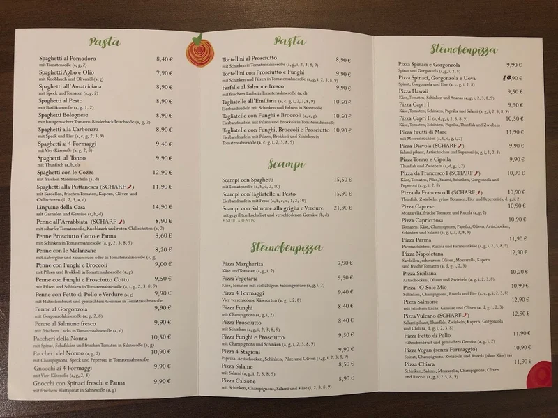 menu 0 of Pizza e Pasta Da Francesco