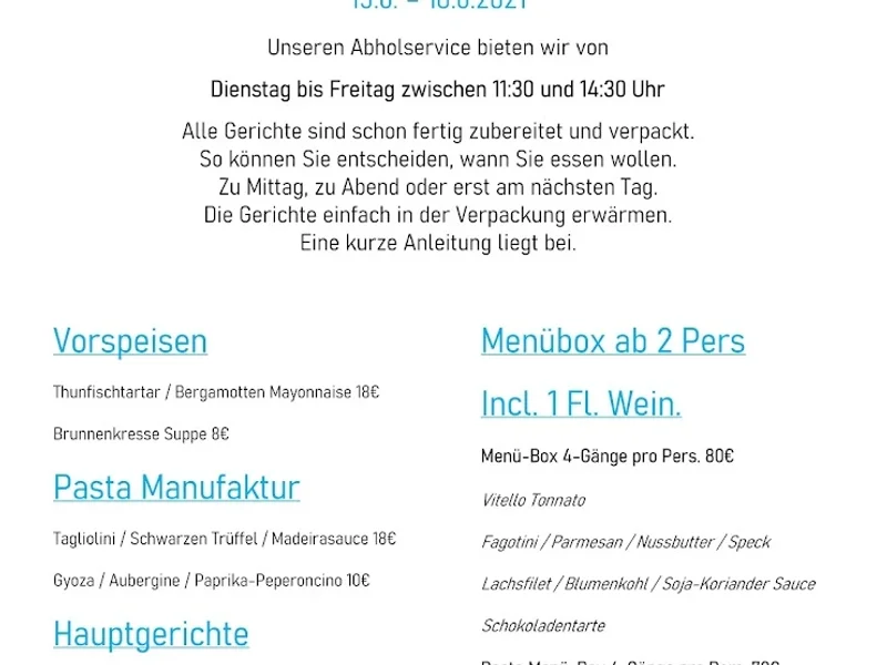 menu 0 of Acquarello