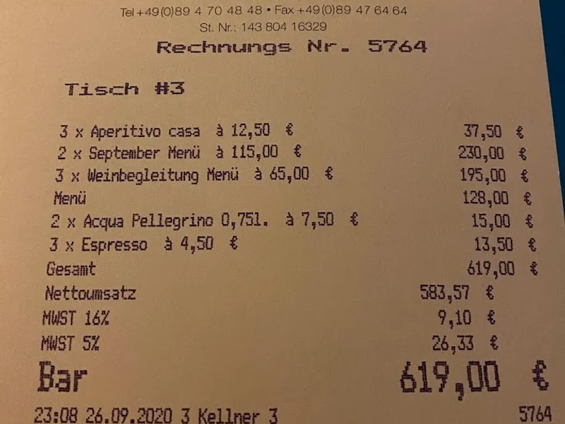 menu 2 of Acquarello