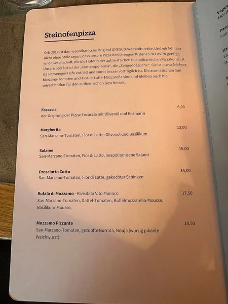 menu 1 of Mozzamo Sendling