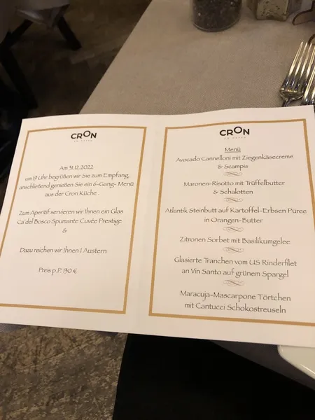 menu 0 of Cron am Hafen