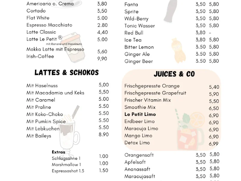 menu 0 of Le Petit Café