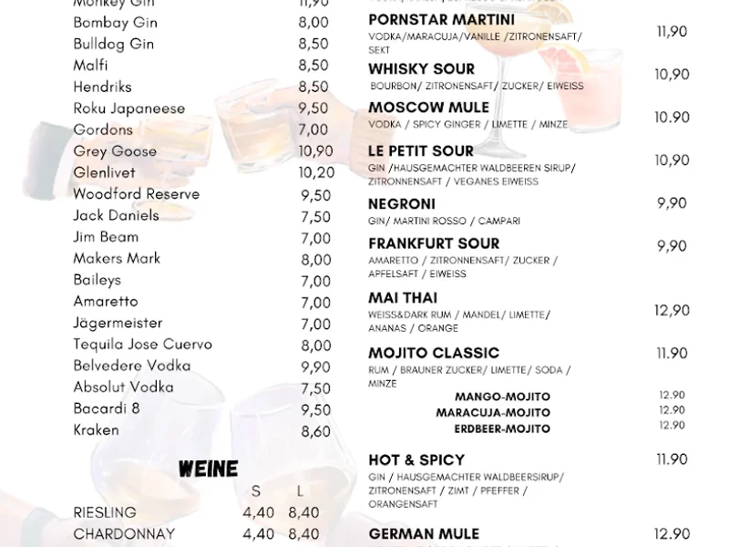 menu 1 of Le Petit Café