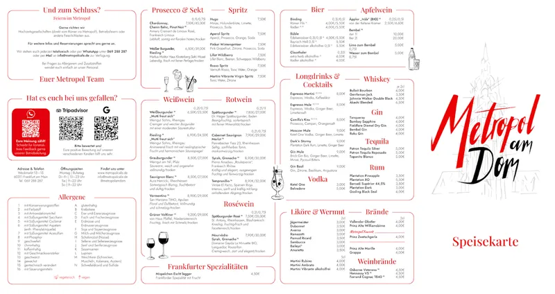 menu 0 of Metropol am Dom - Café & Restaurant